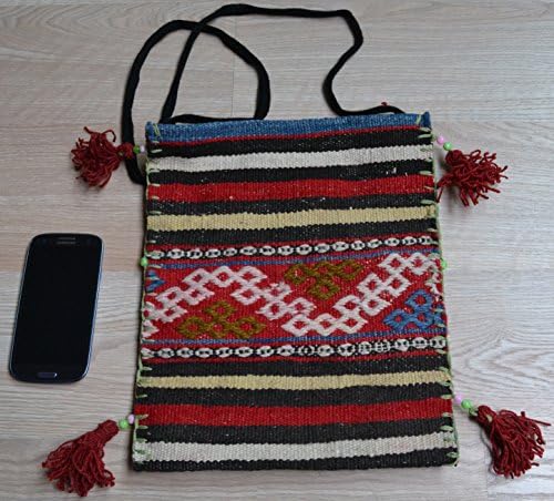Turkish Anatolian Satchel Kilim Bag Organic Bag Purse 10 X 12 From Handmade Kilim Kelim Women Handbag Ipad Kindle Tablet Case Kb11