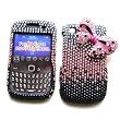 BlackBerry Curve 3G 9300 (T-Mobile) & Gemini Curve 8520 & 8530 Snap-on Protector Hard Case Rhinestone Cover "Pink Ribbon" Design