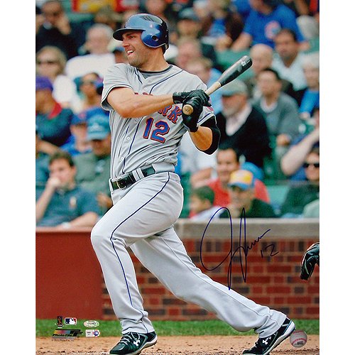 Steiner Sports MLB New York Mets Jeff Francoeur Grey Jersey Swing Vertical 16 x 20-inch Photo