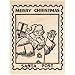 Santa Post Rubber Stamp Christmas Faux Postage