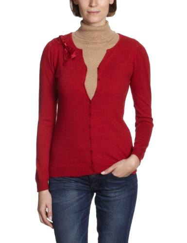 NafNaf Damen Strickjacke G2, Gr. 38 (M), Rot (1514 Rouge Baiser) Preisvergleich