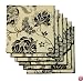 Rose Tree Milano Table Linens Set Of 6 Napkins, Black