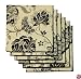 Rose Tree Milano Table Linens Set Of 6 Napkins, Black