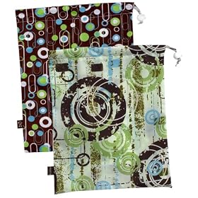 Kushies "On the Go" 2 Pack Wet Bag, Green