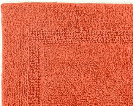 Palm Island Home Border Bath Rug Coral 2' X 3'