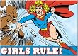 Supergirl 'Girls Rule' Refrigerator Magnet