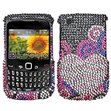 Bubble Hearts Diamond Crystal Bling Protector Case for BlackBerry Curve 852 ....