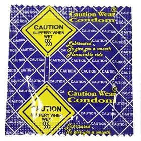 Caution Wear Slippery When Wet (Lubricated)