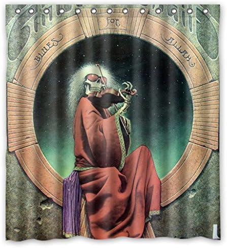 Fashion Lover Custom Rock Band Grateful Dead Pattern Design Waterproof Polyester Fabric Shower Curtain,Bathroom decor 66"x72"