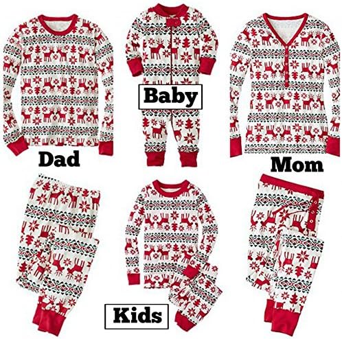Family Matching Christmas Pajamas Set Women Baby Kids Deer Sleepwear Nightwear(Arrive before Chrimas）