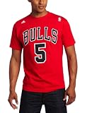 NBA Men's Chicago Bulls Carlos Boozer Gametime Name & Number Tee (Red, Medium)