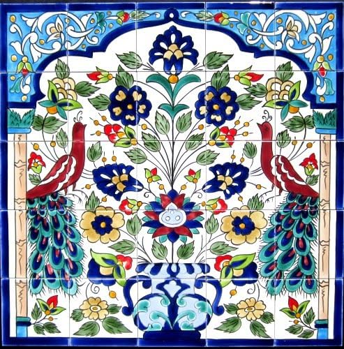 arts exotiques Decorative Ceramic Tiles: Hand Painted Mosaic Murals Home Kitchen Bathroom Backsplash Swimming Pool Patio…