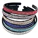 6 PCS Rhinestone Headband Headwear with Teeth Hair Hoop Head Band Hair Band Non-slip Teeth Hairband for Women (Four row crystal)