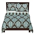 Havana Floral 300Tc Duvet Set - Water/ Choco