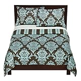WATER/CHOCO Havana Floral 310Tc Duvet Set - KING