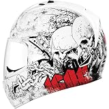Icon Torrent Men's Alliance Street Bike Racing Motorcycle Helmet - White / Medium