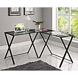 WE Furniture 3 Piece Corner Computer Desk, Smoke