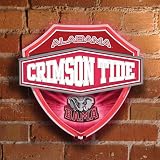 Alabama Crimson Tide Memory Company Team Neon Shield Table Lamp NCAA College Athletics Fan Shop Sports Team Merchandise