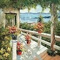 Vista la Costa Original Handpainted by L.Tiva - 32x32x1.5"