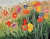 11x14 Art Tile - Poppies
