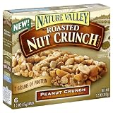 Nature Valley Crunchy Granola Bars, Roasted Peanut Crunch, 6-Count Bars (Pack of 6)