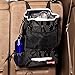Lifesaver Car Trash Can Organizer- Water Proof & Leakproof- Front Mesh, Drink and Tissue Holder, Cinch Top Keeps Odors Contained- Premium Quality- Black