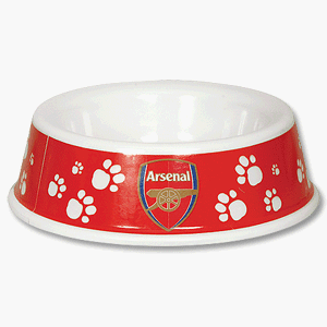 OFFICIAL ARSENAL F.C CREST DOG FOOD BOWL