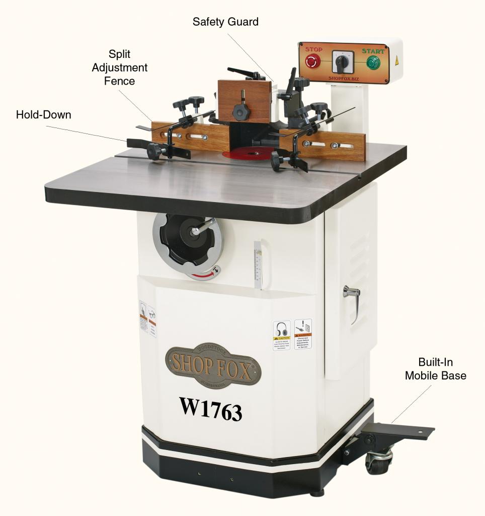 SHOP FOX W1763 21/2Horsepower Shaper Power Shaper Accessories