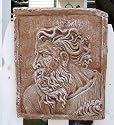 Religious Cast Stone Moses Relief Garden Plaque Decorative Christmas Gift (Sandstone & Shale)