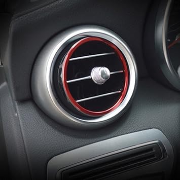 【クリックで詳細表示】Cクラス W205 フロント エアコン 吹き出し カバー 7個 セット (レッド)： スポーツ＆アウトドア