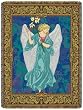 Angel in Blue Tapestry Throw Blanket