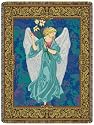 Angel in Blue Tapestry Throw Blanket