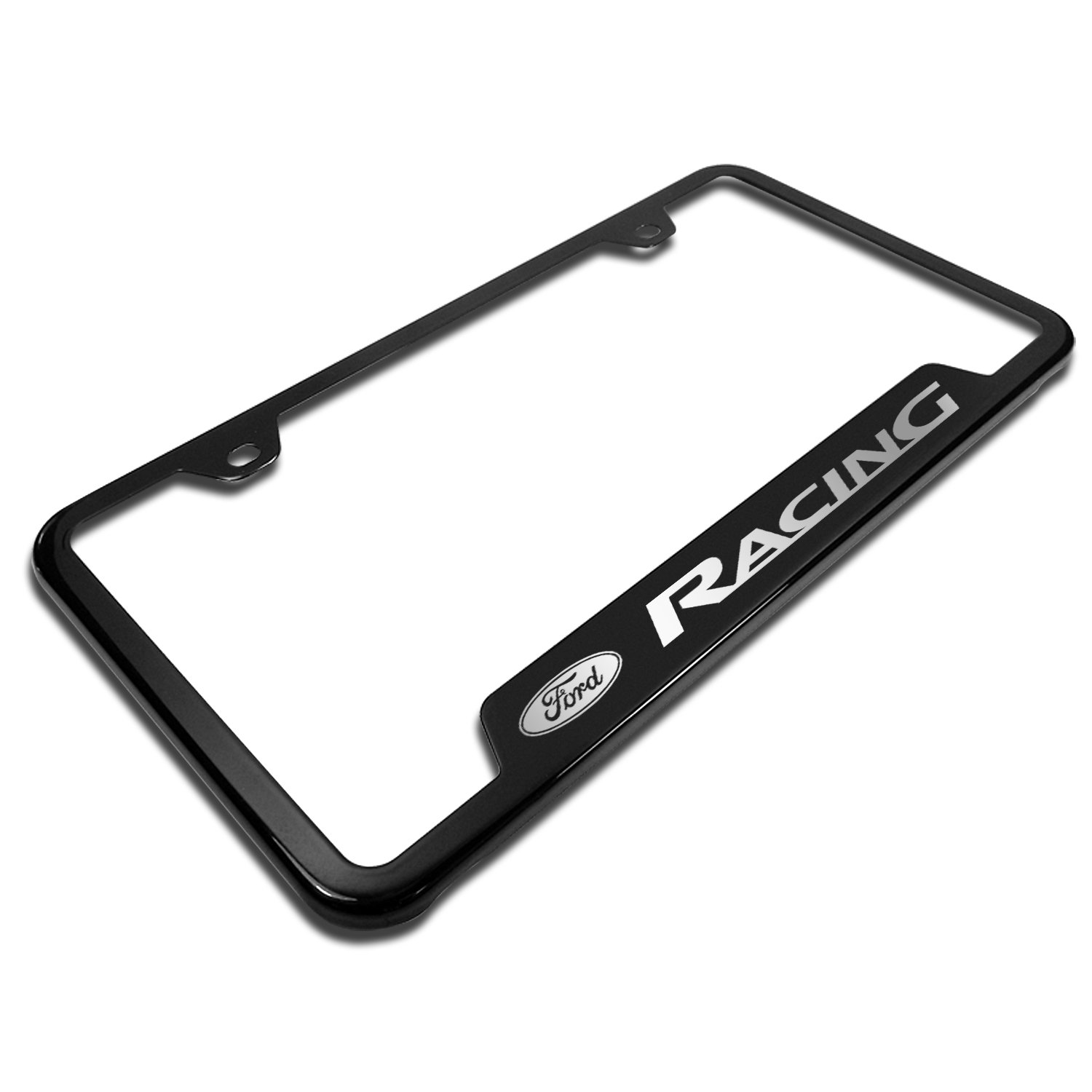 Galleon - Ford Racing Black Stainless Steel License Plate Frame