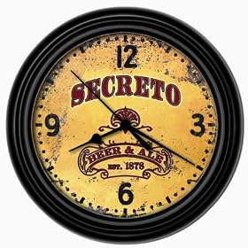 Collectible SECRETO Beer & Ale Brewery Wall Clock