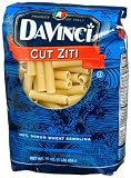Davinci Pasta Short Cuts, Cut Ziti, 16 Ounce Bags (Pack of 12)