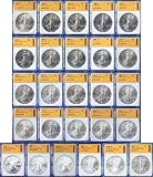 1986-2011 UNC American Silver Eagle Full Set SGS Graded MS70
