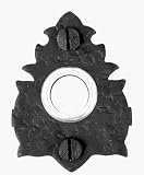 WMKBP - Acorn Warwick Iron Hand Forged Electric Doorbell Button - Black Iron