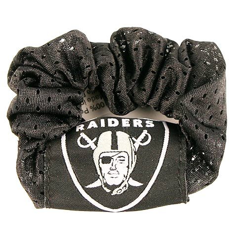 Oakland Raiders Black Hair Scrunchie - Hair Twist - Ponytail Holder