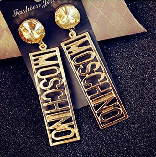 Mygoodie Jewelry Nightclubs hip hop hollow MOSCH crystal earrings