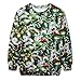 Voglee- Christmas Cute Print Pullover Sweater Jumper Outwear (Christmas Tree-1)