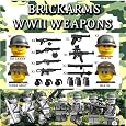 Brickarms 30 Lego Minifigure Wwii World WAR 2 Weapons Helmets Army (Lego Minifigures NOT Included)