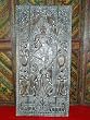 India Antique Furniture Lord Krishna Carved Doors Wall Panel 72 Inch