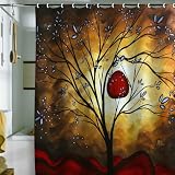 Shower Curtain Blue Blossoms DENY Designs)
