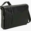 Kenneth Cole Reaction Business and Luggage Full-Grain Leather Laptop Messenger Bag (Black)