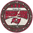 Tampa Bay Buccaneers 12in Art Glass Clock NFL Football Fan Shop Sports Team Merchandise