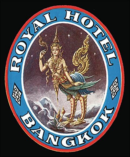 Royal Hotel Bangkok Reproduction Luggage Decal 3"X5"