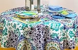 Bardwil Indoor Outdoor Round Tablecloth - Marakesh Blue