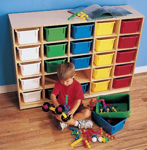 Bird-In-Hand Mobile 25 Tray Deep Cubby - 47 3/4 x 14 1/2 x 36 1/4 - Trays Not Included