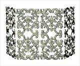 Outdoor Living : UniFlame 4 Fold Antique Gold Cast Aluminum Screen