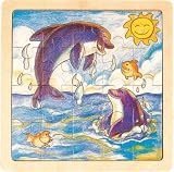Dolphins - Jigsaw 21pc Wooden Puzzle